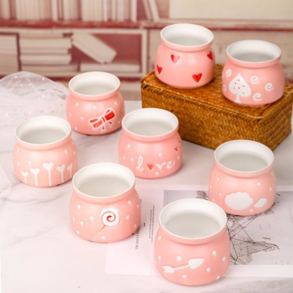 Glazed ceramic pots/planters - milk jar | plant pots