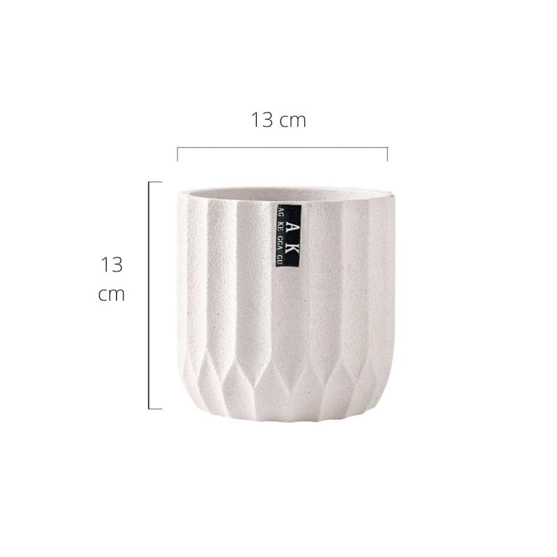 Minimalism stripe cement pots/planters | plant pots