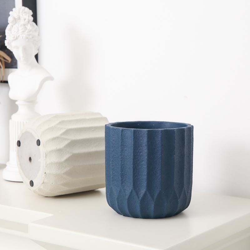 Minimalism stripe cement pots/planters | plant pots