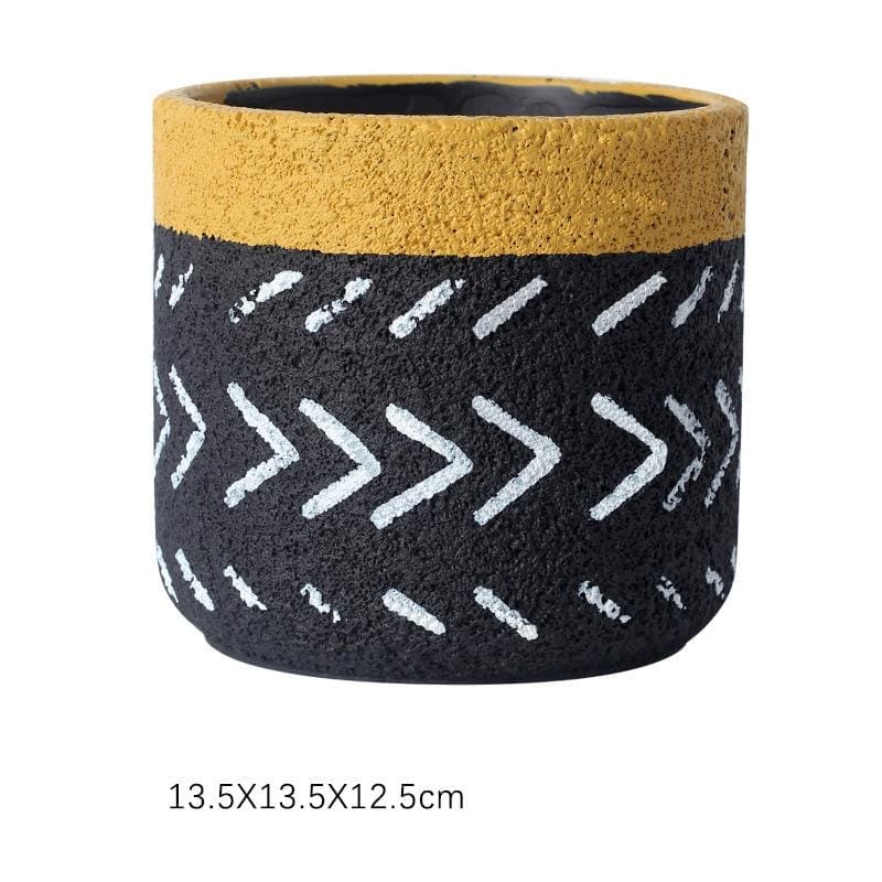 Two-tone geometric paint pots/planters | plant pots