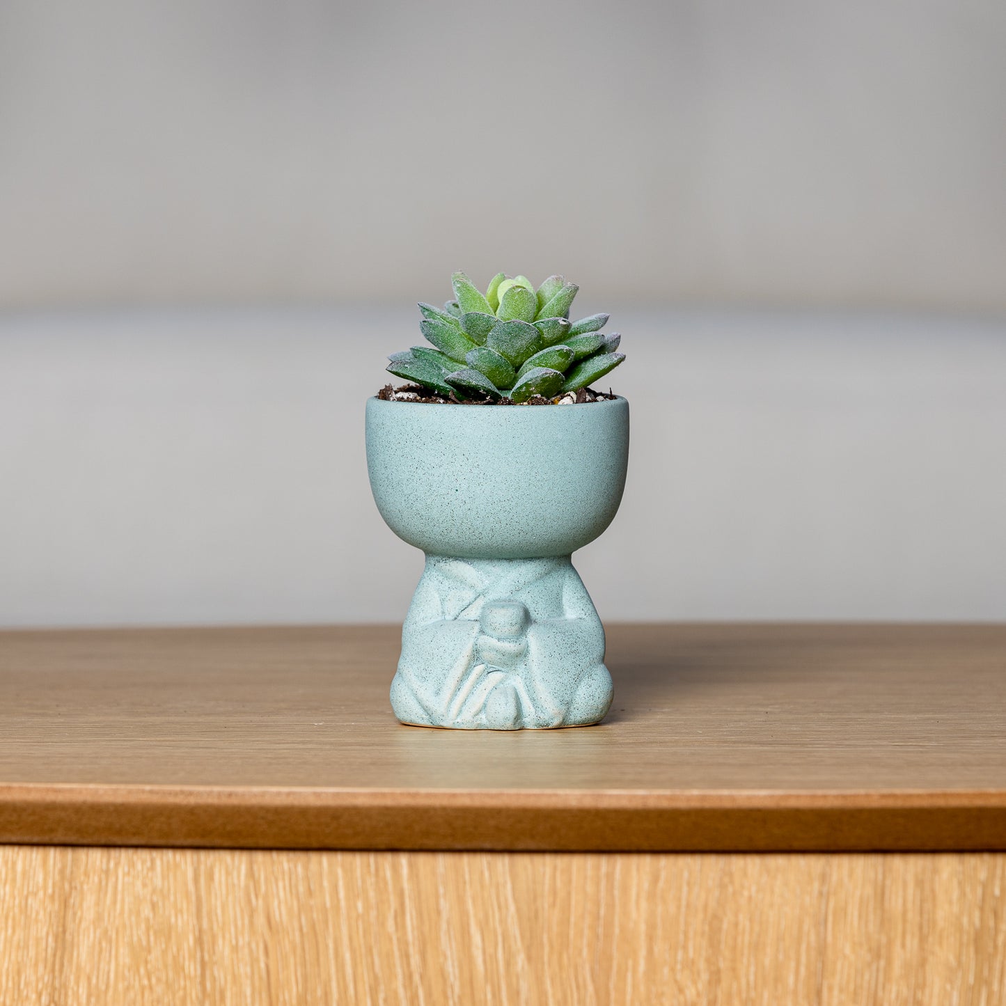 Small Glazed Ceramic Planter - "Little Buddha"