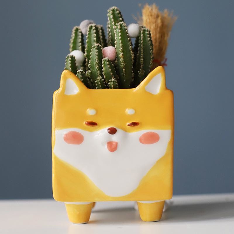 Ceramic plant pots/planters - doggo family | plant pots