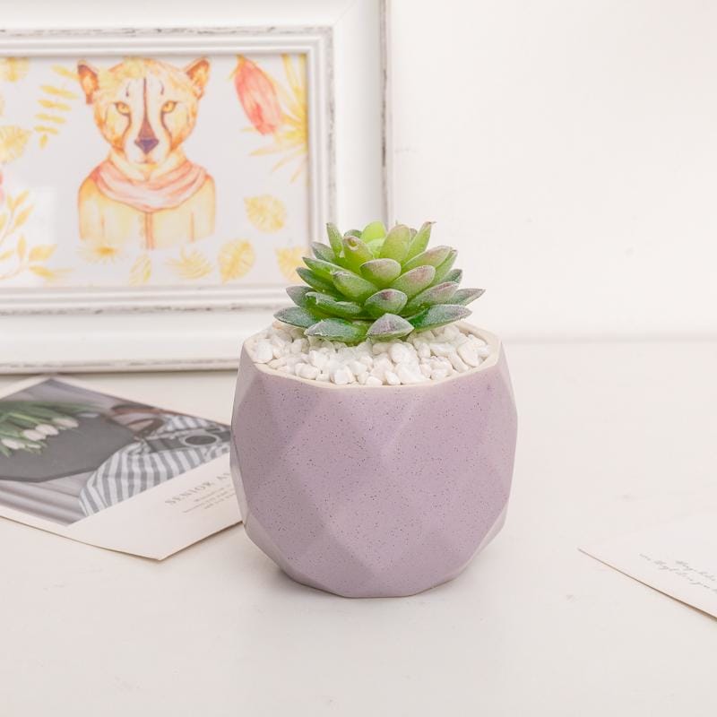 Small glazed ceramic planter - macaron | plant pots