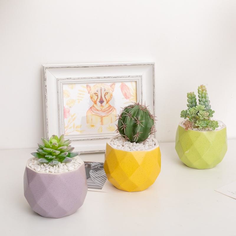 Small glazed ceramic planter - macaron | plant pots