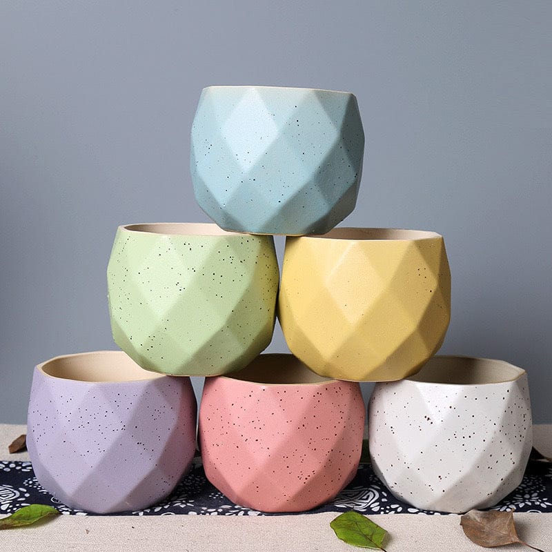 Glazed ceramic planter - macaron | plant pots