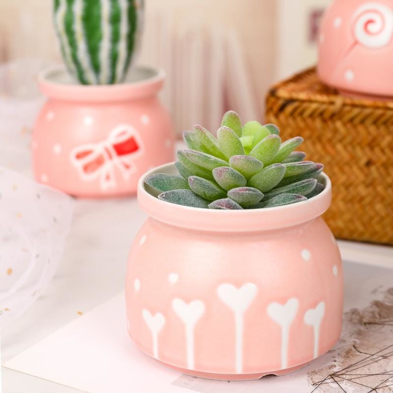 Glazed ceramic pots/planters - milk jar | plant pots