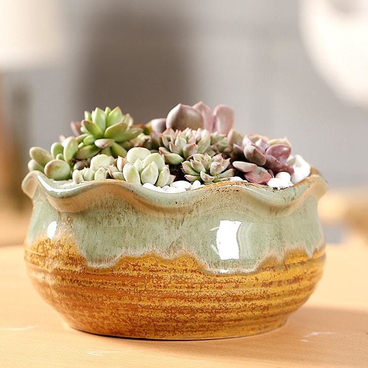 Medium glazed ceramic pots/planters | plant pots