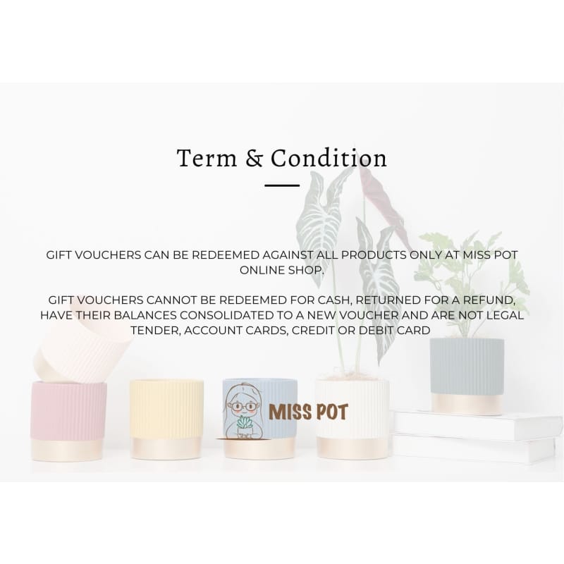 Online gift card | plant pots