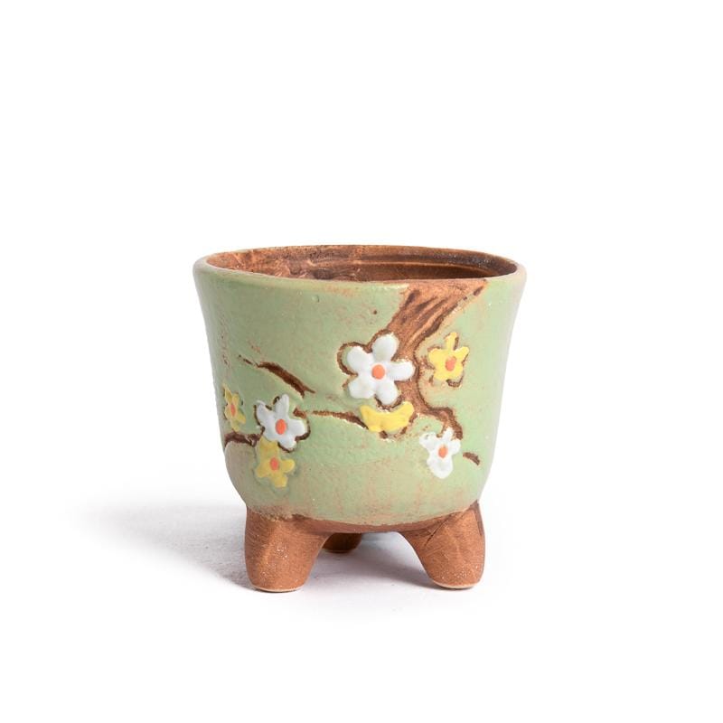 Smal footed glazed creamic plant pots/planters | plant pots