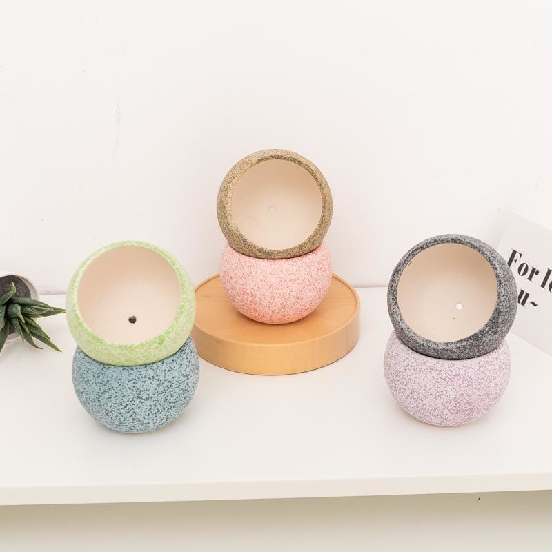 Small ceramic pots/planters - ice cream ball | plant pots