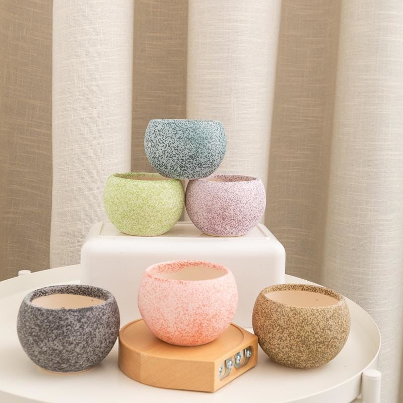 Small ceramic pots/planters - ice cream ball | plant pots