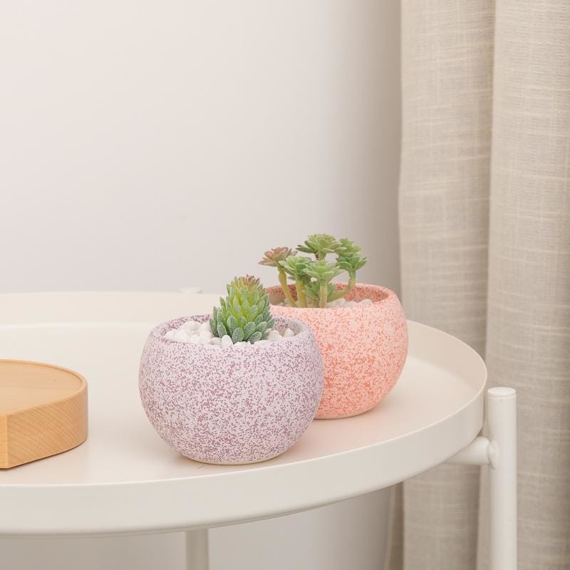 Small ceramic pots/planters - ice cream ball | plant pots
