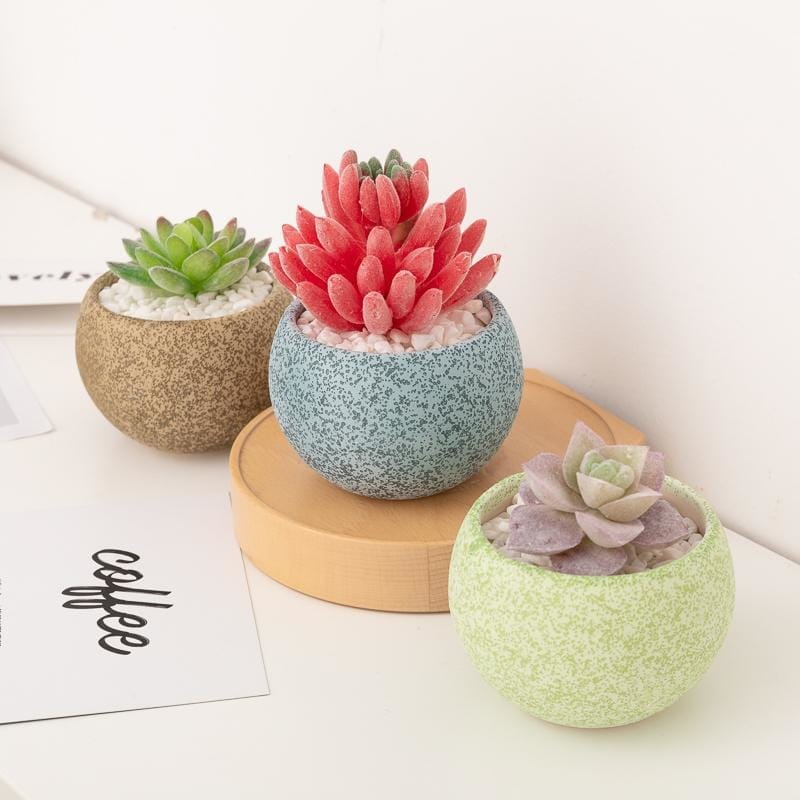 Small ceramic pots/planters - ice cream ball | plant pots