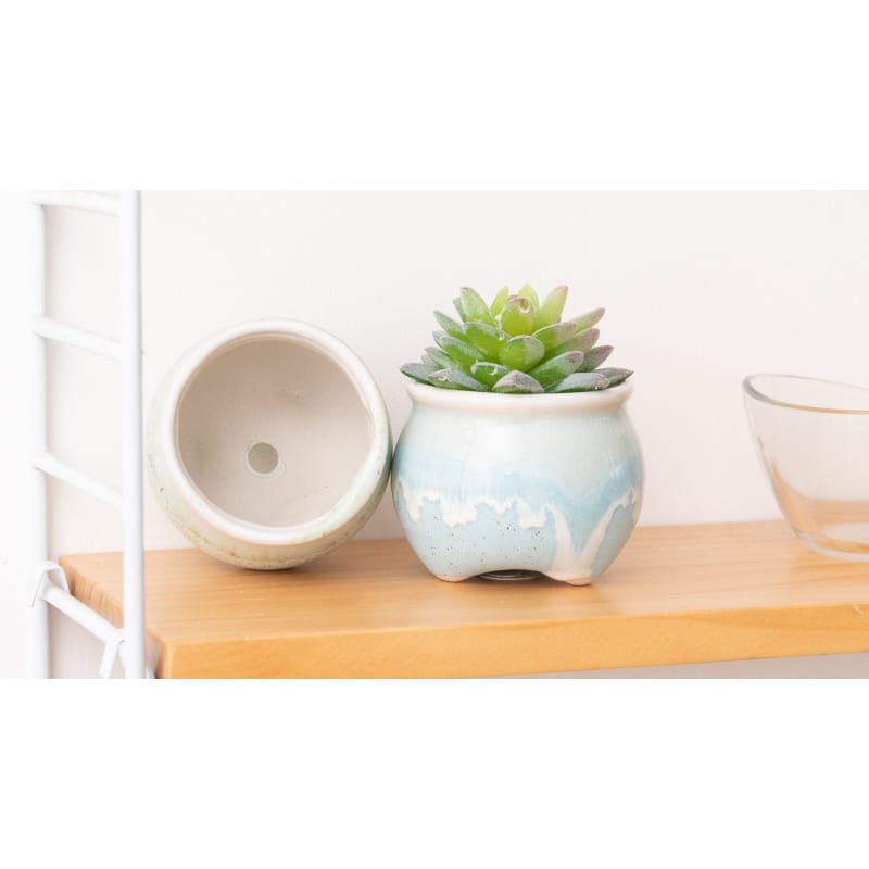 Small ceramic pots/planters - melting ice cream | plant pots