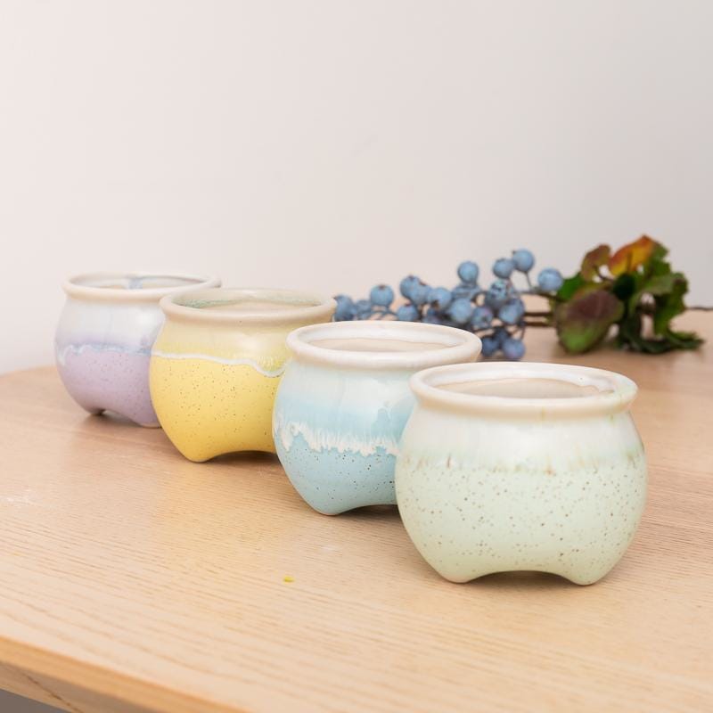 Small ceramic pots/planters - melting ice cream | plant pots