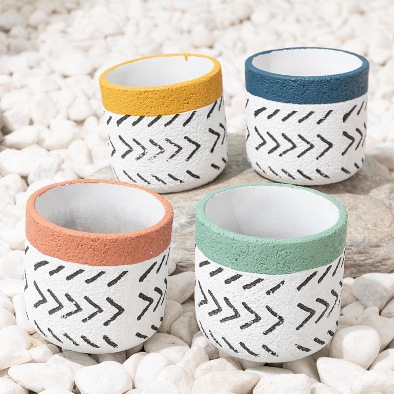 Two-tone geometric paint pots/planters | plant pots